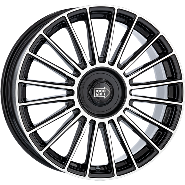 Mille Miglia MM1022 Black Polished 8,00x18 5x108,00 / 5x114,30 ET45,00