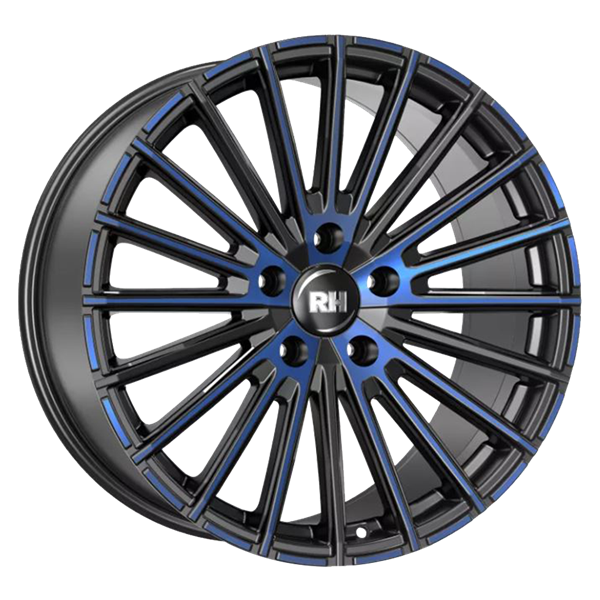 RH Alurad WM Flowforming Black Polished Blue 8,00x17 5x114,30 ET45,00